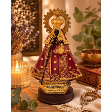 Figurine en résine de la Vierge de Guadalupe d'Estrémadure, 19 cm