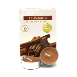 Set van 6 geurende theelichtjes - Kaneel