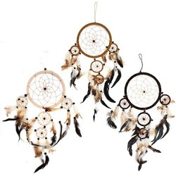 Bali Dream Catcher XL Ring - Creme/Kaffee/Schokolade (verschiedene Farben)