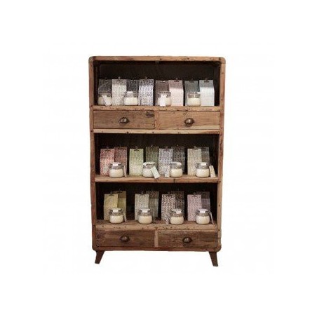 Exhibidor de prestatge - Fusta reciclada - 100x40x160cm