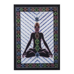 Arte de parede em algodão - Chakra de Buda -...
