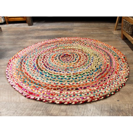 Catifa Rodona de Yute i Cotó Reciclat - 120 cm