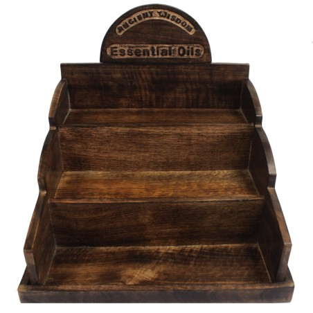 Expositor de óleo essencial/fragrância de madeira