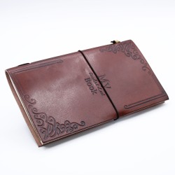 Leather Journal - My Bucket List Book - Braun...