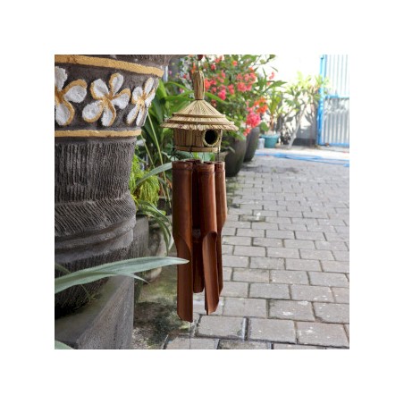Caixa Rodona per Ocells amb Campanetes 56x20cm