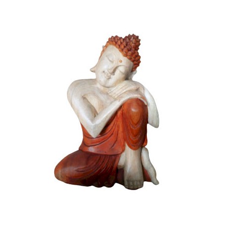 Handgeschnitzte Buddha-Statue - 30cm Thinking