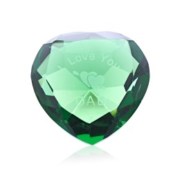 Diamante verde 50mm CUORE + TI AMO PAPÀ