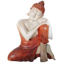Statue de Bouddha sculptée à la main - 25cm...
