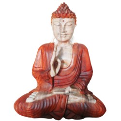 Statue de Bouddha sculptée à la main - 30cm...
