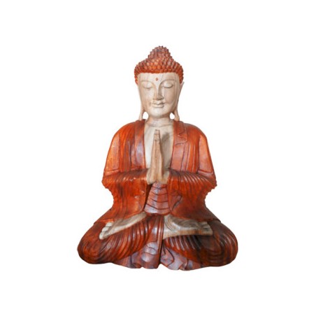Handgeschnitzte Buddha-Statue - 60cm Willkommen