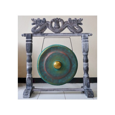 Gongo de Meditação Pequeno com Suporte - 25cm - Verde