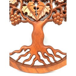 Panel de madera - Árbol de la vida de Uva - 40cm
