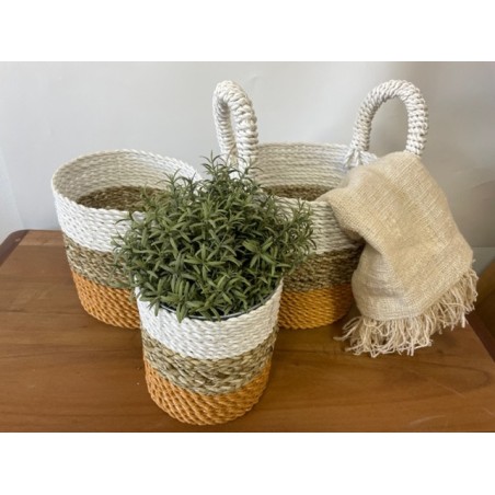 Algenkorb-Set - Orange/Natur/Weiß