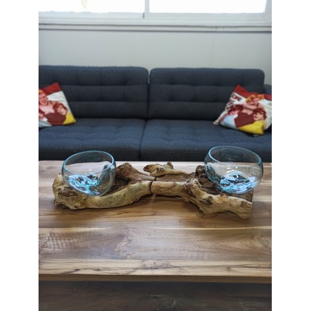 Verre en support double extra-large - 70 cm