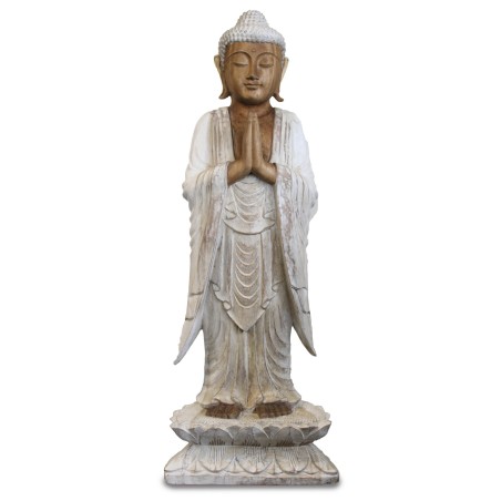 Estátua de Buda em Pé - Caiada - 1m Bem-vindo