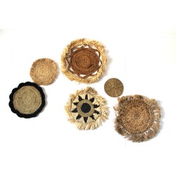 Ensemble de six peintures naturelles -...