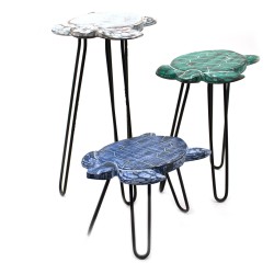 Set 3 jardiniere din lemn Albasia - Broaste...