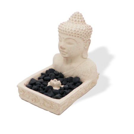 Quemador Incienso Buda Fengshui - Crema