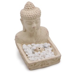 Quemador Incienso Buda Fengshui - Crema