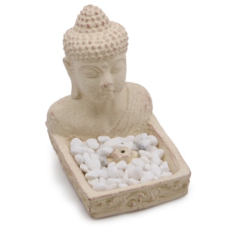 Quemador Incienso Buda Fengshui - Crema