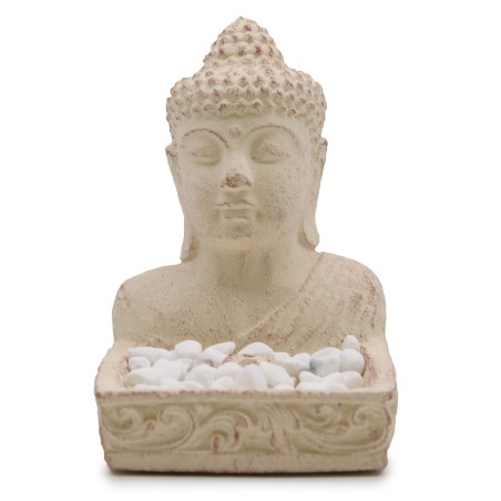 Quemador Incienso Buda Fengshui - Crema