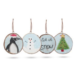 Let it Snow - Decoració nadalenca de troncs...