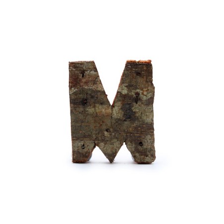Letra Casca Rústica - "L" (12) - Pequena 7cm