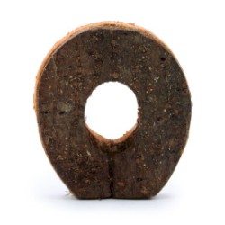 Lettre d’écorce rustique - «&nbsp;O&nbsp;» (12) - Petit 7cm