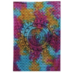 Colcha Dupla de Algodão + Tapeçaria - Mandala...