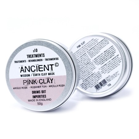 Mascarilla Arcilla Rosa 50g - Arcilla Blanca Caolín y Arcilla Roja Caolín - Pieles secas y deshidratadas