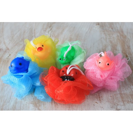 Bath Sponge - Squeaky toy 5 assorted 30gm