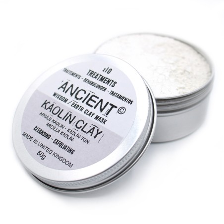 Mascarilla Arcilla de Caolín 50g - Limpia la piel en profundidad y absorbe la grasa