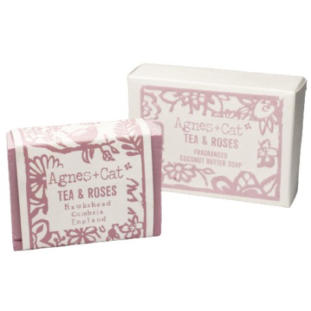 Jabón Artesanal de 140g - Té y Rosas - Agnes&Cat