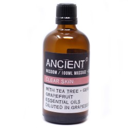 Aceite de Masaje - Piel Limpia - Árbol de Té, Pomelo y Geranio - 100ml
