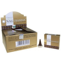 Conos de Incienso Chandan GOLDEN NAG - Cajita de 10 conos
