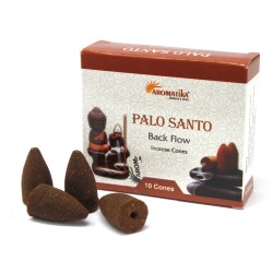 Conos de Incienso Reflujo Aromatika - Sándalo - 10 unidades