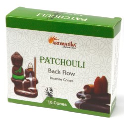 Conos de Incienso Reflujo Aromatika - Pachulí - 10 unidades