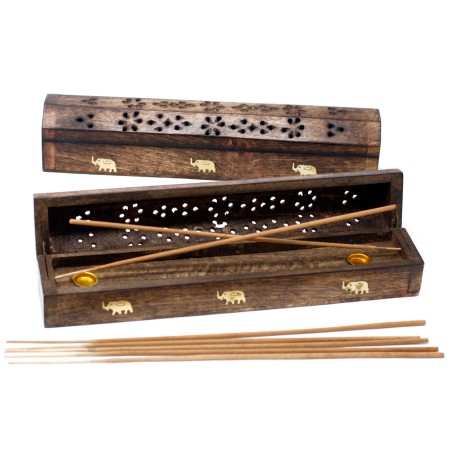 Porta incienso Smoke Boxes Natural Mango Wood -29x5x5cm