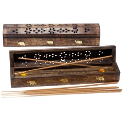 Porta incienso Smoke Boxes Natural Mango Wood -29x5x5cm
