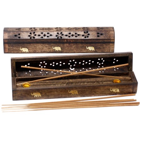 Porta incienso Smoke Boxes Natural Mango Wood -29x5x5cm