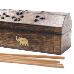 Porta incienso Smoke Boxes Natural Mango Wood -29x5x5cm
