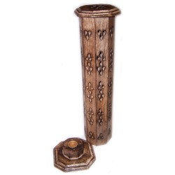 Brûle-encens hexagonal Tour d’encens - Bois de...