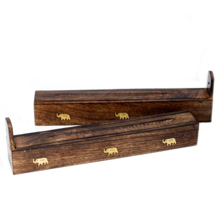 Porta incienso madera de Mango Wood Incense Box - Assorted - 29x5x5cm