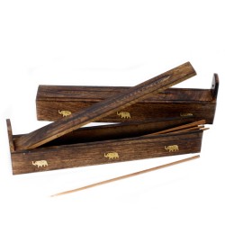 Porta incienso madera de Mango Wood Incense Box - Assorted - 29x5x5cm