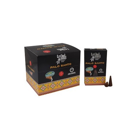 Coni di incenso Tribal Soul Backflow - Palo Santo - Blackflow - 1 scatola da 10 coni